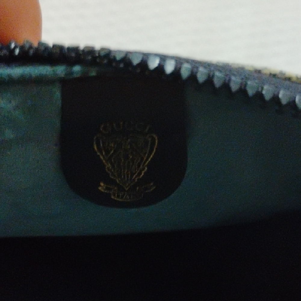 Gucci Supreme Sherry Line Beige and Black/blue Clutch Bag - Picture 2 of 15